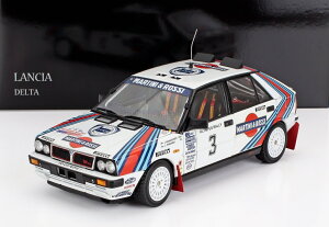 ~jJ[ 1/18 `A f^  KYOSHO 1/18 LANCIA DELTA HF INTEGRALE 4WD TEAM MARTINI & ROSSI RACING N 3 WINNER 1987 WHITE 08960E