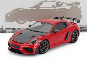 ~jJ[ 1/18 |VF PC} GT4 ~j`vX MINICHAMPS 1/18 PORSCHE CAYMAN GT4 RS WEISSACH PACKAGE 2024 RED 110062120