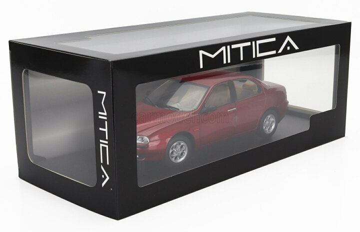 Modellauto ALFA ROMEO 156 2.5 V6 24V 1997 ROSSO PROTEO MET RED BEIGE INTERIOR MITICA 1:18 Metallmodell (Vordertüren zu öffnen) bei