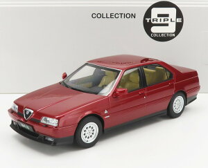 ~jJ[ 1/18 At@I 164 TRIPLE9 1/18 ALFA ROMEO 164 Q4 1994 BEIGE INTERIOR RED MET T9-1800324