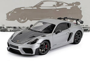 ~jJ[ 1/18 |VF PC} GT4 ~j`vX MINICHAMPS 1/18 PORSCHE CAYMAN GT4 RS WEISSACH PACKAGE 2024 SILVER BLACK 110062122