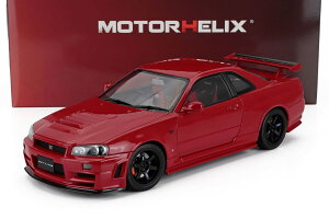 ~jJ[ 1/18 jbT XJCC GTR MOTORHELIX 1/18 NISSAN SKYLINE GT-R (R34) COUPE CUSTOMIZED VERSION 1999 RED M83411