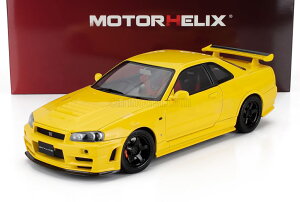 ~jJ[ 1/18 jbT XJCC GTR MOTORHELIX 1/18 NISSAN SKYLINE GT-R (R34) COUPE CUSTOMIZED VERSION 1999 YELLOW M83412