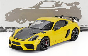~jJ[ 1/18 |VF PC} GT4 ~j`vX MINICHAMPS 1/18 PORSCHE CAYMAN GT4 RS WEISSACH PACKAGE 2024 YELLOW BLACK 110062124