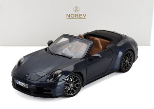 �~�j�J�[ 1/18 �|���V�F 911 �J���� �m���u NOREV 1/18 PORSCHE 911 992-2 CARRERA CABRIOLET OPEN 2024 BLUE MET 187180
