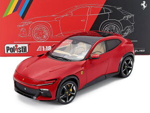 �~�j�J�[ 1/18 �t�F���[�� �v���T���O�G SUV POLISTIL 1/18 FERRARI PUROSANGUE 2022 ROSSO CORSA 322-CREAM INTERIOR 18FE02020-HC