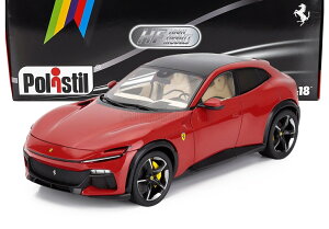 �~�j�J�[ 1/18 �t�F���[�� �v���T���O�G SUV POLISTIL 1/18 FERRARI PUROSANGUE 2022 ROSSO CORSA 322 - CREAM INTERIOR 18FE02020-WB