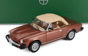 �~�j�J�[ 1/18 �t�B�A�b�g 124�X�p�C�_�[ TOURING MODELCARS 1/18 FIAT 124 PININFARINA SPIDER EUROPA CABRIOLET SOFT-TOP 1982 LIGHT BROWN MET 18125005