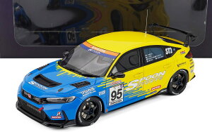 �~�j�J�[ 1/18 �z���_ �V�r�b�N(FL5) �X�v�[�� #95 ���� 800�� ���� KYOSHO 1/18 HONDA CIVIC TYPE R (FL5) SPOON SPORTS #95 2023 YELLOW KSR18067Y