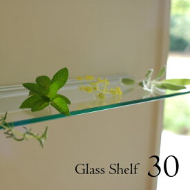 ウォールシェルフ　飾り棚　レールシェルフ　ガラス棚板 30cm　Glass Shelf 石膏ボード対応【GC3】【SC】