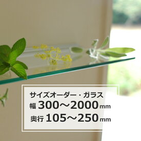 【スーパーSALE ★最大7,700円OFFクーポン】飾り棚 ウォールシェルフ ガラス棚 石膏ボード対応 棚 取り付け サイズオーダー 幅300〜2000mm×奥行105〜250mm 【RP5】【RC】