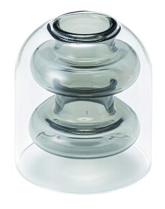 ガラスベース 花瓶 フラワーベース 北欧 ディスプレイ アート 筒型 一輪挿し ガラス製 玄関 雑貨 小物 お店 カフェ おしゃれ グレー クリア 生け花 丸 円柱 置