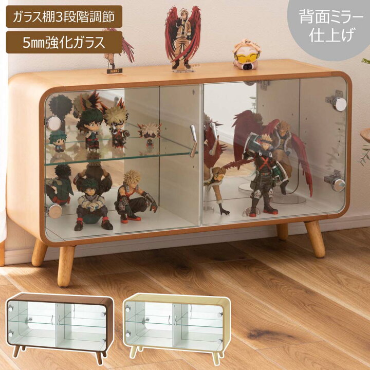 楽天市場】コレクションシェルフ ラック 棚 収納 ミラー 鏡 フィギュア 