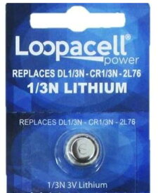Loopacell 1/3Nリチウム電池 1個パック（SANYO CR1/3N　Duracell DL1/3N　Energizer 2L76互換）【適格請求書発行事業者登録番号入り領収書対応】