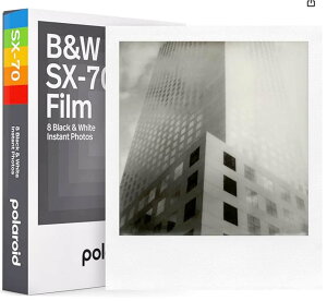 Polaroid インスタントフィルム 6005 B&W Film for SX-70 モノクロフィルム 8枚入り 【適格請求書発行事業者登録番号入り領収書対応】