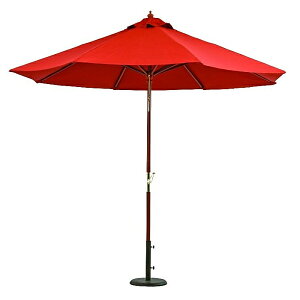 不二貿易 60156 木製パラソル 270cm エンジ 270RS 【パラソル単体】 メーカー直送