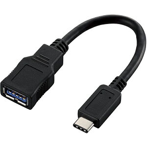 ELECOM USB3-AFCM01BK ubN [ Type-CϊP[u ] [J[