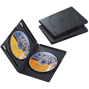 ELECOM CCD-DVD04BK �u���b�N [ DVD�g�[���P�[�X(2�����[�E3���Z�b�g�E�W���^�C�v) ]