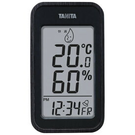 TANITA タニタ TT-572-BK ブラック デジタル温湿度計 室内 湿度 見やすい わかりやすい 乾燥 快適 不快 目覚ましアラーム 最高湿度 最低温湿度 時計 日付表示 マグネット 置き式 壁掛け 3WAY