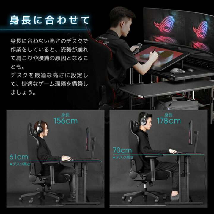 楽天市場】Bauhutte バウヒュッテ デスク BHD-1200M-WD 昇降式PCデスク 