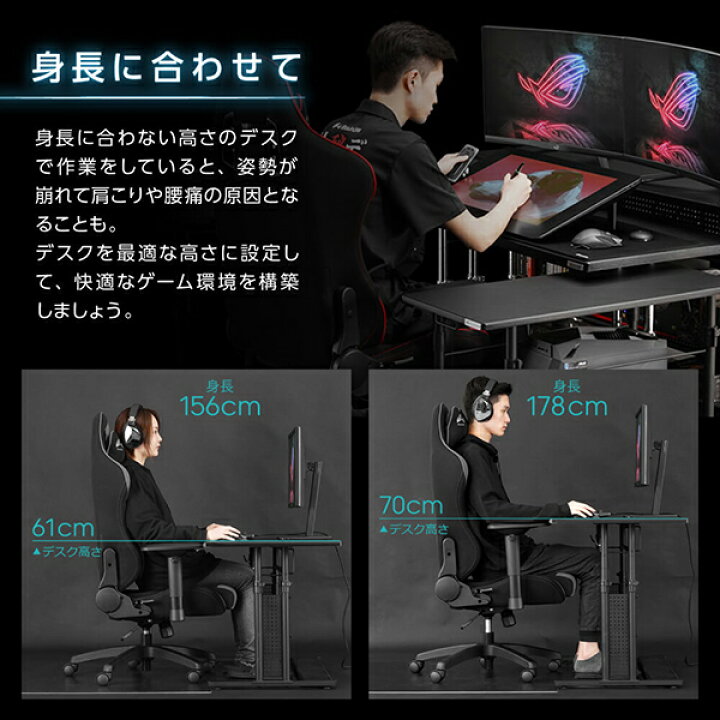 楽天市場】Bauhutte バウヒュッテ デスク BHD-1200M-WH 昇降式PCデスク 