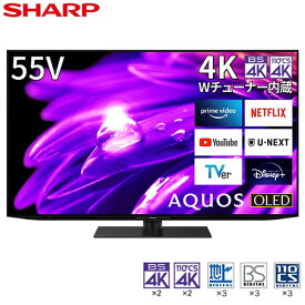 SHARP シャープ メーカー保証対応 初期不良対応 4T-C55ES1 有機ELテレビ AQUOS(アクオス) 55V型 /4K対応 /BS・CS 4Kチューナー内蔵 /YouTube対応 メーカー様お取引あり