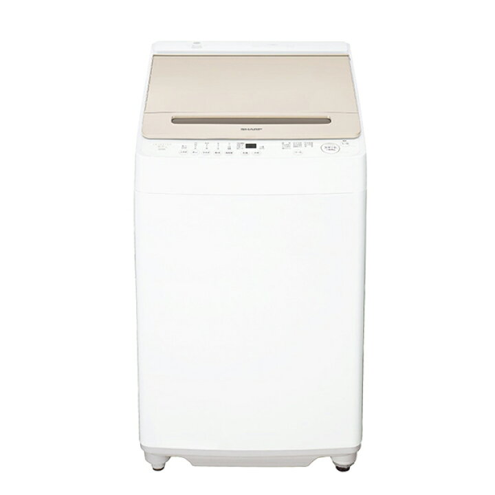 楽天市場】洗濯機 8kg シャープ SHARP ES-GV8J-N ゴールド系 全自動 