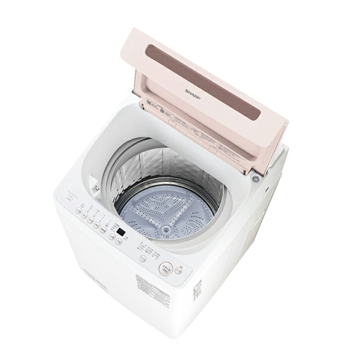 楽天市場】洗濯機 7kg シャープ SHARP ES-GV7J-P ピンク系 全自動洗濯  