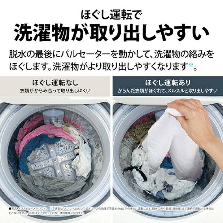 楽天市場】洗濯機 7kg シャープ SHARP ES-GE7K-W ホワイト系 白 穴なし 