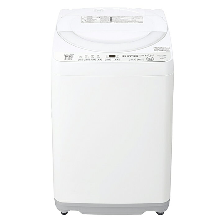楽天市場】洗濯機 7kg シャープ SHARP ES-GE7K-W ホワイト系 白 穴なし 