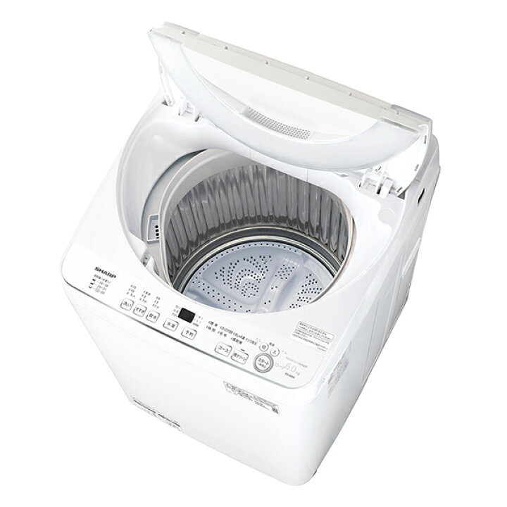 楽天市場】洗濯機 6kg シャープ SHARP ES-GE6K-W ホワイト系 白 穴なし 