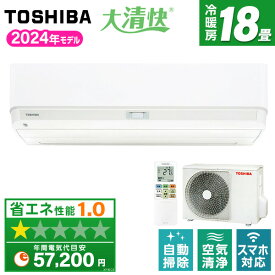 エアコン 18畳 単相200V 2024年モデル RAS-N562DX TOSHIBA 東芝 冷房 暖房 除湿 送風 タイマー 日あたり節電 フィルター 自動掃除 プラズマ空清 リモコン 簡単操作 夏 暑さ対策 早期準備