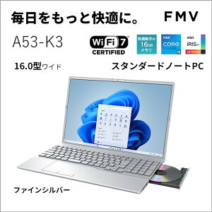 xm FMVA53K3SA t@CVo[ FMV Note A A53-K3 [m[gp\R 16^ / Win11 Home / DVDX[p[}` / Office]