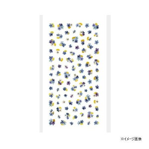 イングカワモト TSUMEKIRA(ツメキラ) ネイルシール(ジェル専用) noble ドライフラワーと金箔3 ブルー NO-DFG-003