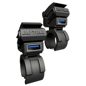 D61509 デイトナ(Daytona) バイク用 USB電源 USB-A+USB-A QC3.0対応 急速充電 60W iPhone/Android対応 リレー付き USB 2ポート 61509