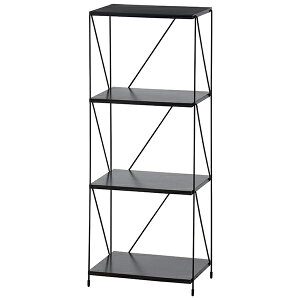 不二貿易 37878 EZBOワイヤーラック4段 40幅 BK メーカー直送