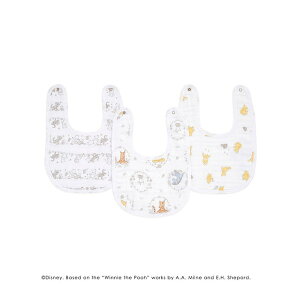 aden + anais エイデンアンドアネイ スナップビブくまのプーさん ウィニー+フレンズ 3枚 BBADAEDESNC30008DIJ