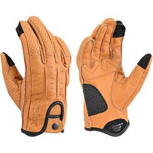 D61777 デイトナ(Daytona) バイク グローブ 革(ヤギ革) 冬夏秋春 スマホ対応 スナップボタン ドリーミー レザーグローブ DG-021 ブラウン Lサイズ