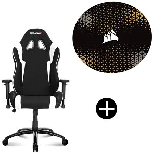 AKRacing WOLF-WHITE Q[~O`FA + Corsair`FA}bg Zbg