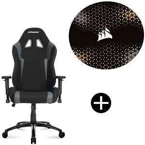 AKRacing WOLF-GREY �Q�[�~���O�`�F�A + Corsair�`�F�A�}�b�g �Z�b�g