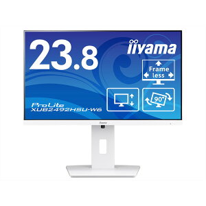 iiyama XUB2492HSU-W6 [�t���f�B�X�v���C 23.8�^/FHD 1920×1080/HDMI ×1�ADisplayPort ×1/�z���C�g/�X�s�[�J�[�F����/IPS�����i�m���O���A�j/���~/��ʏc��]/��ʊp�x����]
