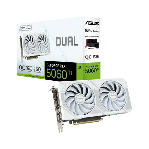 ASUS DUAL-RTX5060TI-O16G-WHITE �z���C�g DUAL [�O���t�B�b�N�{�[�h] �yKK9N0D18P�z