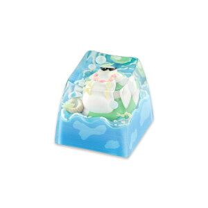 KEYMOJI kj-akc-plp-duck �u���[ Pool Party Artisan Keycap for Cherry MX Switches Cozy Duck [�L�[�L���b�v]