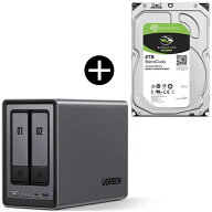 【国内正規店】【HDDセット】 UGREEN DXP2800 NASync NAS 2ベイ + Seagate ST8000DM004 ハードディスクセ…