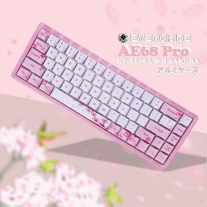 EverGlide EV-AE68A-WH-SAKURA ������ AE68 Pro �A���~�P�[�X [���s�b�h�g���K�[���� �Q�[�~���O�L�[�{�[�h (�p��z��)]