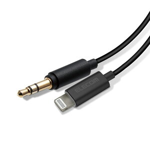 ELECOM AX-L35D10BK �u���b�N [ AUX�P�[�u��/Lightning-��3.5�I�X/�X�����f�U�C��/1.0m ]