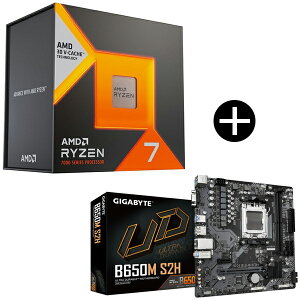 AMD Ryzen7 7800X3D W/O Cooler (8C/16T 4.2Ghz 120W) 100-100000910WOF �Q�[�~���O�v���Z�b�T�[ + GIGABYTE B650M S2H �}�U�[�{�[�h �Z�b�g