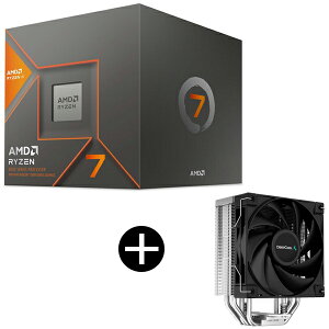AMD Ryzen 7 8700G Wraith Stealth Cooler CPU + DEEPCOOL R-AK400-BKNNMN-G-1 �T�C�h�t���[�^CPU�N�[���[ �Z�b�g