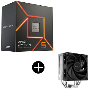 AMD Ryzen 5 7500F CPU + DEEPCOOL R-AK400-BKNNMN-G-1 �T�C�h�t���[�^CPU�N�[���[ �Z�b�g
