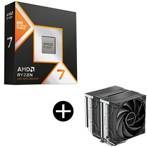 AMD Ryzen 7 9850X3D W/O Cooler WOF 100-100001973WOF CPU (8C/16T 4.7Ghz 120W) + DEEPCOOL R-AK620-BKNNMT-G �u���b�N �T�C�h�t���[�^CPU�N�[���[ �Z�b�g